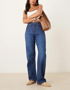 Джинсы Wrangler barrel fit темно-синего цвета