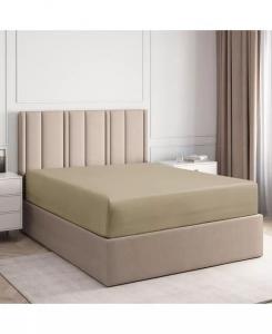 Хлопковая простыня на подкладке с глубоким карманом 14–16 дюймов CGK Unlimited, бежевый