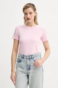 Хлопковая футболка American Vintage, розовый