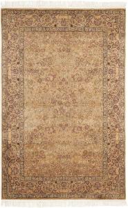 Ковер SAFAVIEH, 183 x 183 см, Royal Kerman Collection, круглый, beige и brown, ручной работы из традиционной шерсти, идеален для помещений с высокой проходимостью в гостиной, спальне (RK4B)