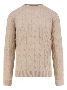 Свитер из шерсти с косами Mc2 Saint Barth, нейтральный