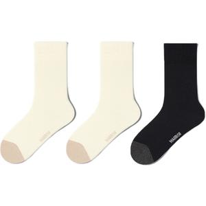 Унисекс носки Mid Calf WARRIOR, 3 pack = 2 milk белый+черный