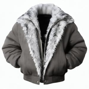 Пуховик Unisex Lapel Thickened Puffer HUANQIU, серый (heavyweight upgraded 95% buyers' choice)