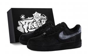 Nike Кроссовки Air Force 1 для скейтбординга, износостойкие, низкие, унисекс, черные