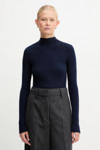 Шерстяной свитер Twinset, темно-синий