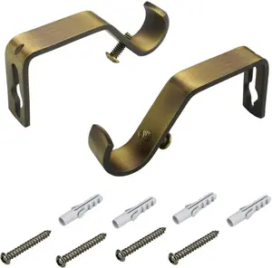 Опоры Liedeco (комплект, 2 шт.) для карнизов Ø 16 мм Ø 1,6 см, цвет messingfarben/antik