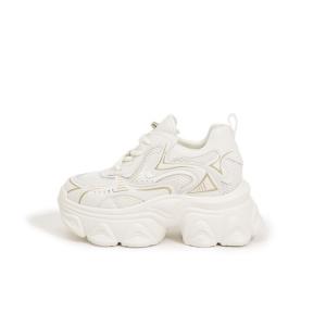 Кроссовки женские толстые низкие Milan Love Song, белый/черный