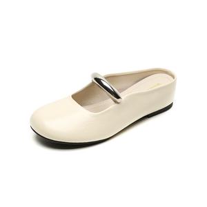 Сандалии с закрытым носком женские QITUMAUL, Apricot[Hidden Wedge 3Cm]