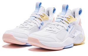 Винтажные баскетбольные кроссовки женские с низким верхом белого цвета Qiaodan, белый