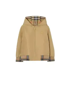 Детская куртка с капюшоном в клетку - для малышей и для детей постарше Burberry, коричневый
