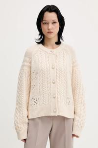 Кардиган с шерстью Tommy Jeans, бежевый