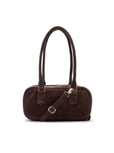 MANFIELD Плечевая сумка в темно-коричневом цвете