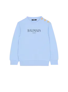 Свитшот с принтом Balmain Paris, синий