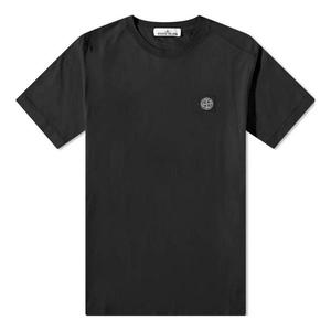 Футболка plain logo t-shirt 'black' Stone Island, черный