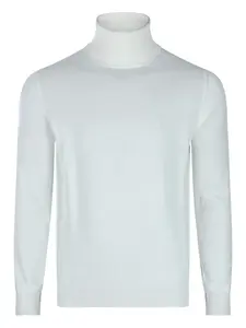 Свитер в рубчик с высоким воротником Malo, белый