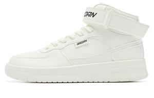 QIAODAN Кроссовки Coverage с высоким берцем для скейтбординга, противоскользящие, с защитой от непогоды, мужские, цвет слоновой кости и белого цвета