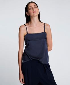 Женская майка-топ без рукавов с отворотом Kenneth Cole, Dark Navy