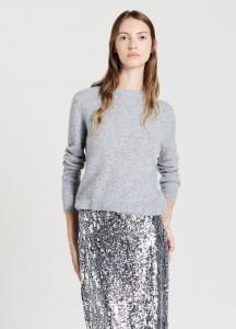 Джемпер Calliope MAGLIA GIROCOLLO A TINTA UNITA, Grigio Perla Melange/Royal Blue