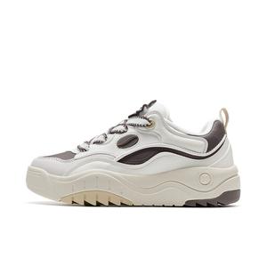 Кроссовки XTEP Skateboarding Shoes Women's Low-top White Sail / Sinking Sandalwood Brown, белый