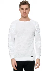 Вязаный свитер Rusty Neal с современным круглым вырезом, белый