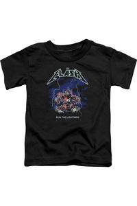 Футболка для малышей DC Comics Flash Run The Lightning с коротким рукавом Gildan, черный