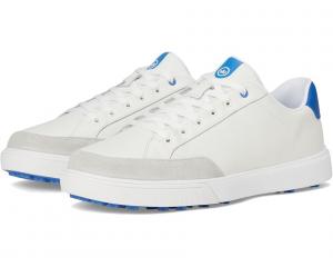 Мужские кроссовки Peter Millar Drift Leather Hybrid Course, White/Mako Blue