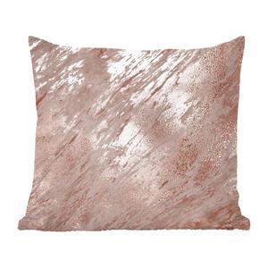 Декоративная подушка MuchoWow, диванная подушка, декоративная подушка для гостиной, 60 х 60 см, мрамор, розовый, золото, чехол на подушку, хлопчатобумажная ткань, декоративные чехлы на подушки, мультиколор