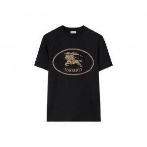 Футболка Cotton Knight stamp Burberry, черный