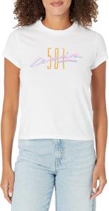 Женская мини-футболка Levi's Graphic Ringer, 501 California Bright White