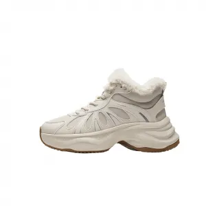 Бабочкины крылья нескользящие увеличивающие рост высокие топы повседневная обувь женская ANTA, Chalk/Plain Mist серый