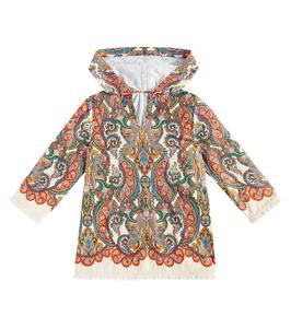 Отти пейсли хлопковый пляжный топ Zimmermann Kids, Multi Paisley