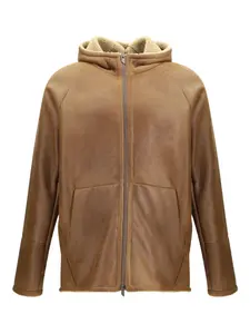 Куртка из овчины с капюшоном Salvatore Santoro, коричневый