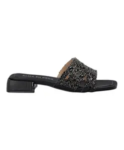 Плоские сандалии со стразами Alma En Pena, черный