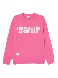 Толстовка с логотипом Aape By A Bathing Ape, розовый