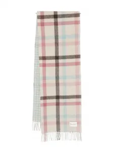 Клетчатый шарф с бахромой Marc O'Polo, нейтральный