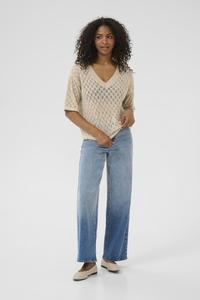 Футболка Kaffe V-NECK , Feather Gray Melange/Grey