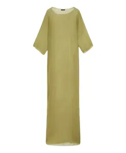 Шелковое длинное платье фисташкового цвета Cortana, зеленый