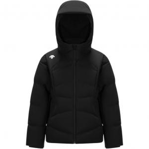 Детская пуховая куртка с капюшоном, несъемный капюшон Descente, bk-черный