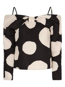 Блузка с открытыми плечами Nina Ricci, коричневый