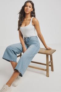 Укороченные широкие джинсы 24/7 Simply Be, синий