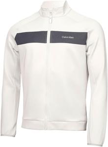 Мужской эластичный дышащий свитер для гольфа Calvin Klein Parkbury с застежкой-молнией, Silver Cloud