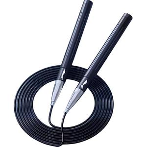 Профессиональная гоночная скакалка без счетчика для детей материал ручки алюминиевый сплав, материал троса пвк сталь 2,9 м LINING, черный