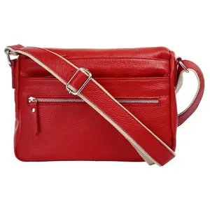 Сумка через плечо Samantha Look, натуральная кожа, производство Италия, красный