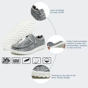 Мужские летние лоферы JSWEI, машинная стирка, шнуровка, повседневные слипоны, легкие, удобные с мягкой подошвой, для прогулок и путешествий, на пляж, подарок для мужчин, растягивающиеся лоферы, черно-белый