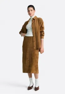 Кожаная юбка миди Rich & Royal, Cinnamon