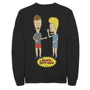 Мужской свитшот с портретом и логотипом Beavis And Butthead Breaking The Law Licensed Character