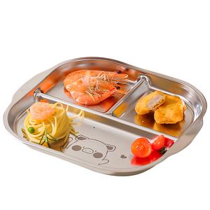 Тарелка KAWASIMAYA, Square Stainless Steel Three-Compartment Tray