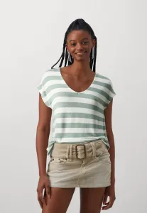 Футболка с v-образным вырезом onllira life Only, Chinois Green/Cloud Dancer