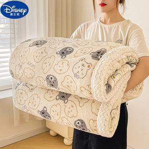 Disney Детское одеяло 120x200 см, трехслойное, из мягкого велюра, двустороннее, с рисунком мишки, белое