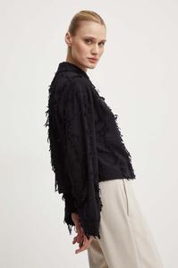 Рубашка из кенийского хлопка — Текстура органического хлопка RD Day Birger et Mikkelsen, черный